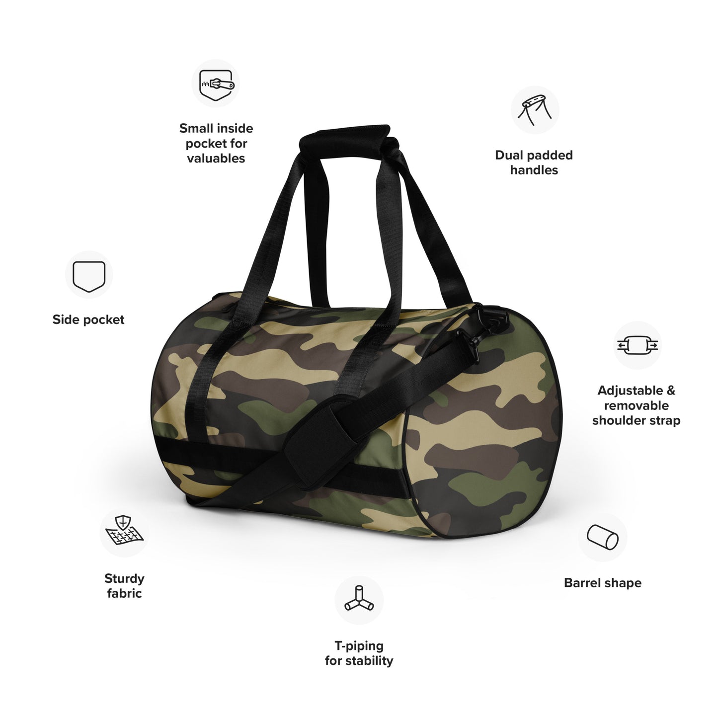 Camo Gym Bag | Classic Green Camouflage