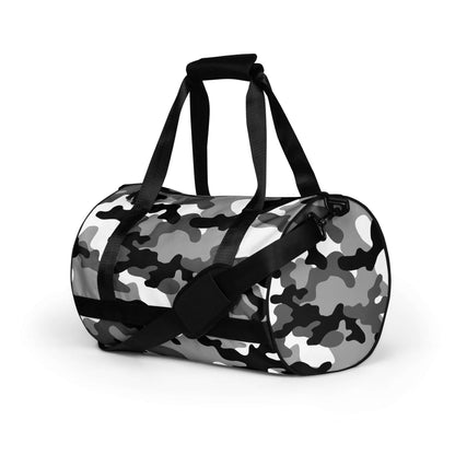 Camo Gym Bag | Black, White & Gray Camouflage