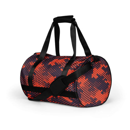 Camo Gym Bag | Orange & Blue Digital Camouflage