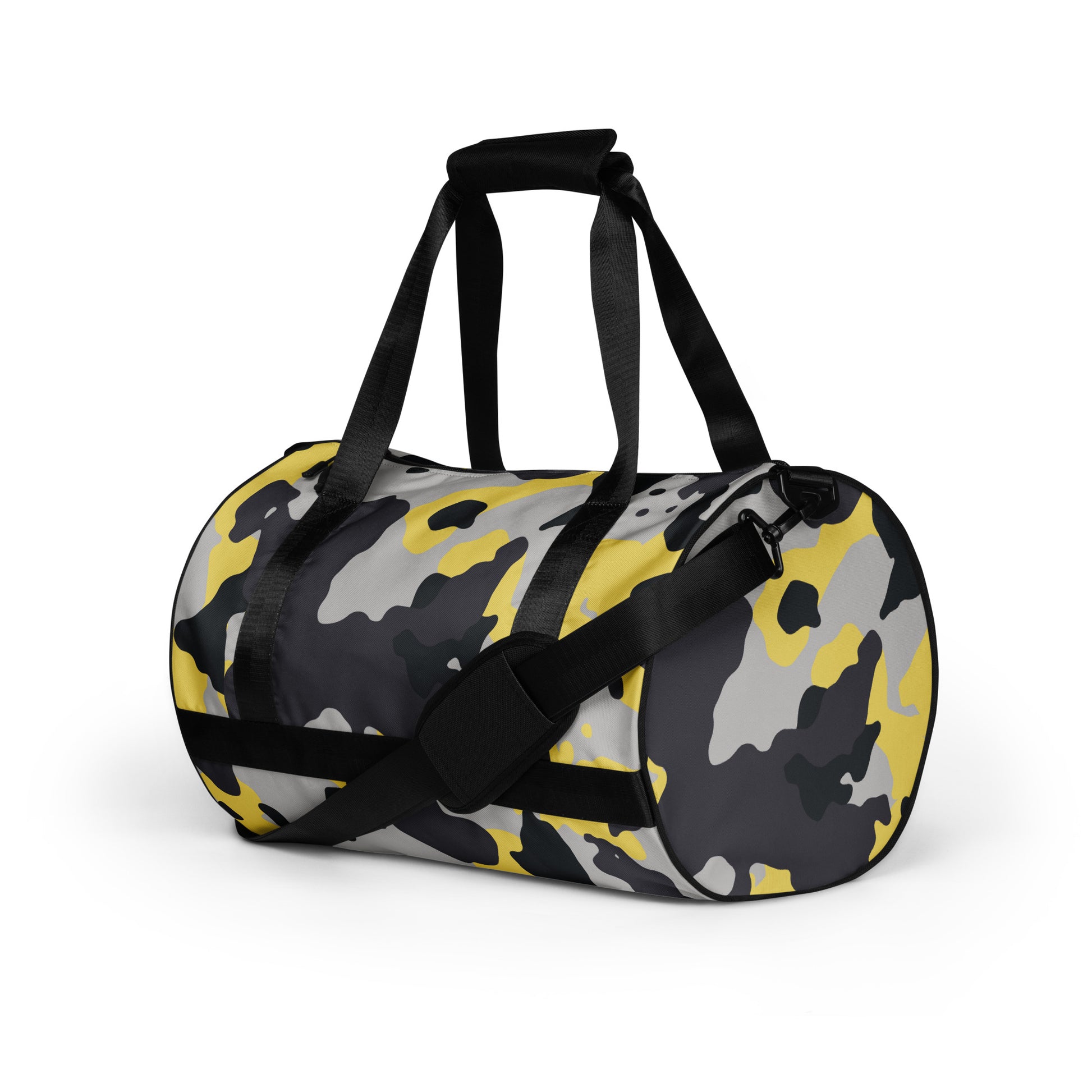 Camo Gym Bag | Yellow, Black & Silver Camouflage