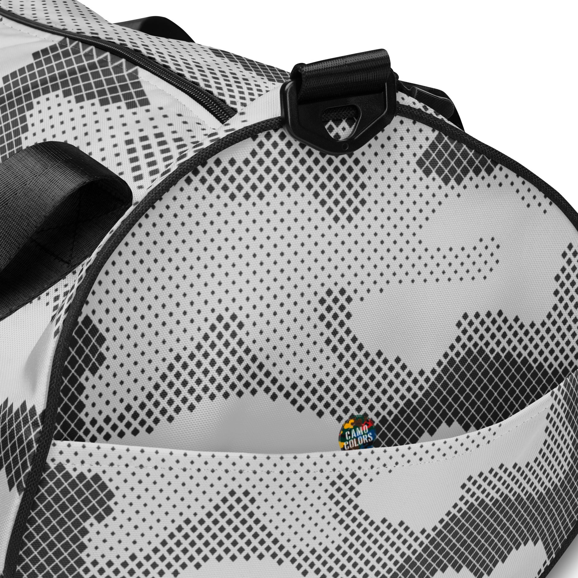 Camo Gym Bag | Black & White Digital Camouflage