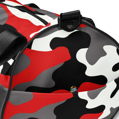 Camo Gym Bag | Red, Black & White Camouflage