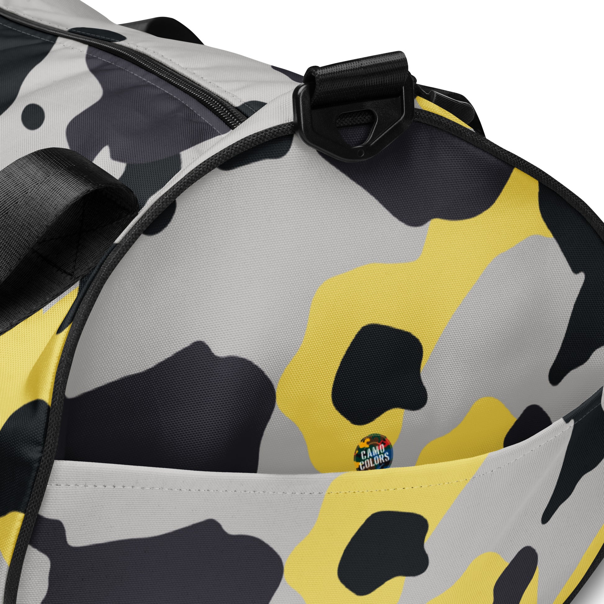 Camo Gym Bag | Yellow, Black & Silver Camouflage