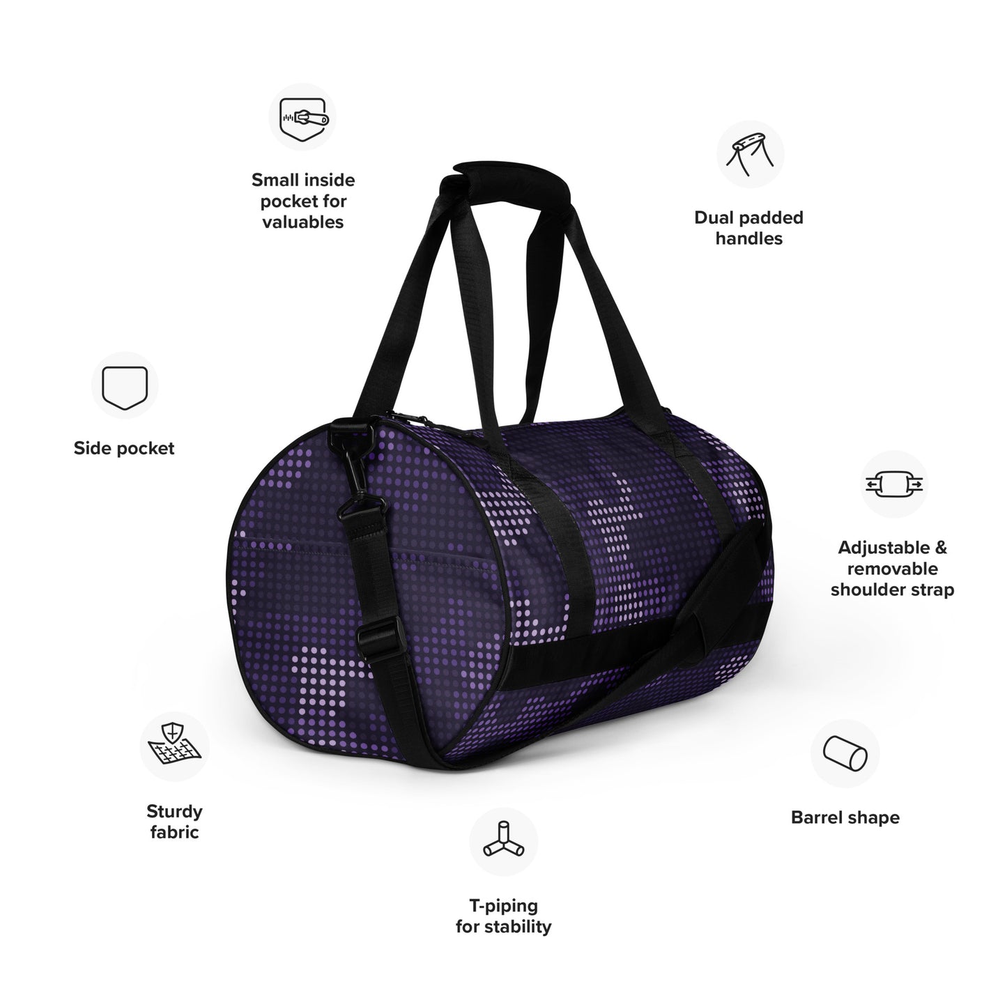 Camo Gym Bag | Blue Led Screen Camouflage