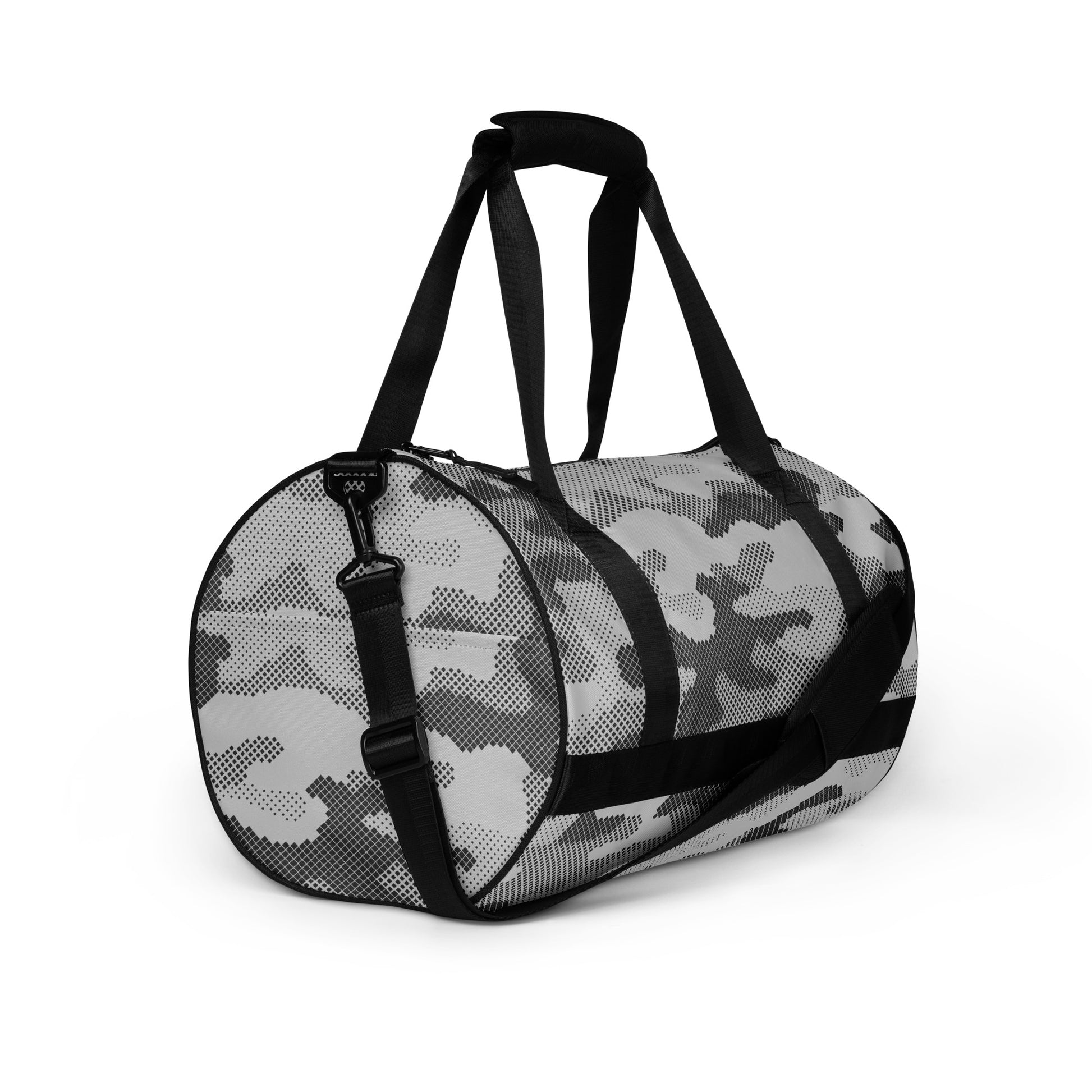 Camo Gym Bag | Black & White Digital Camouflage