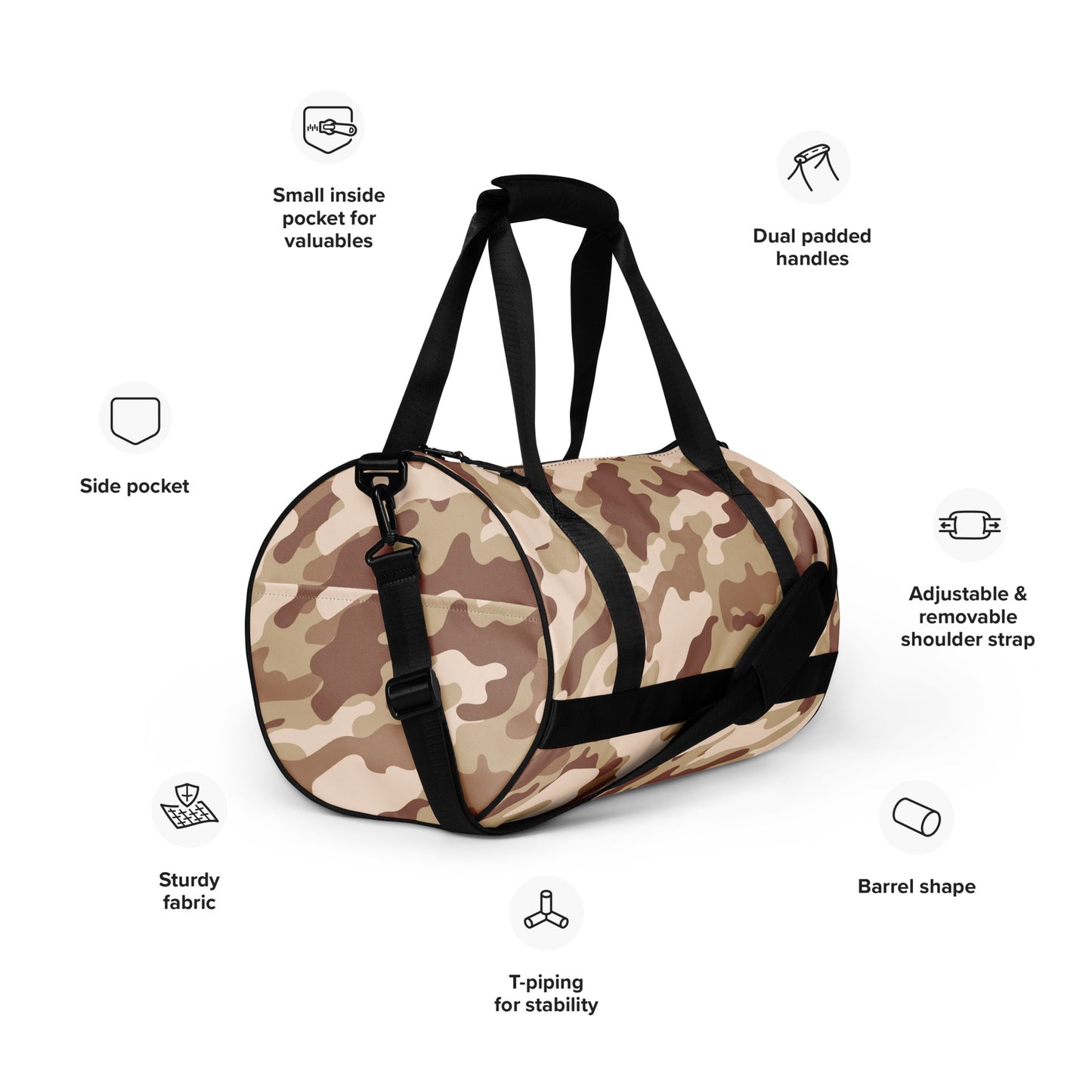 Camo Gym Bag | Brown Desert Camouflage