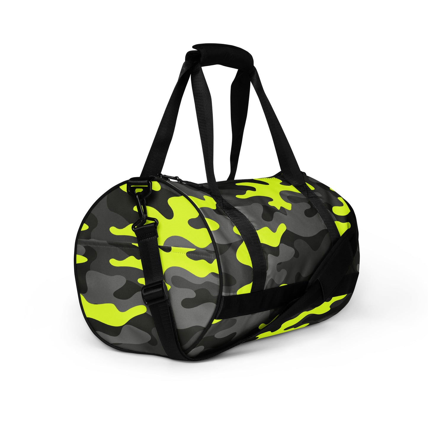 Camo Gym Bag | Black, Gray & Yellow Camouflage