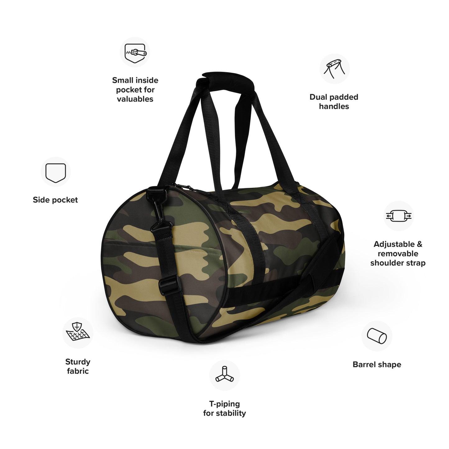 Camo Gym Bag | Classic Green Camouflage