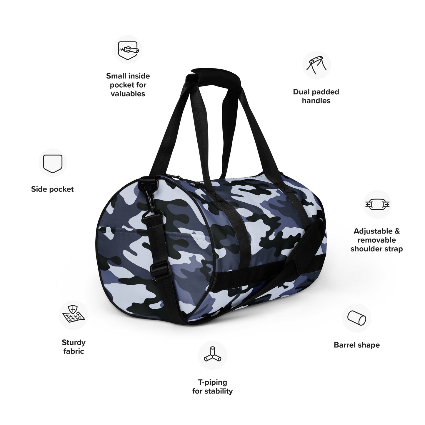 Camo Gym Bag | Light Blue Camouflage