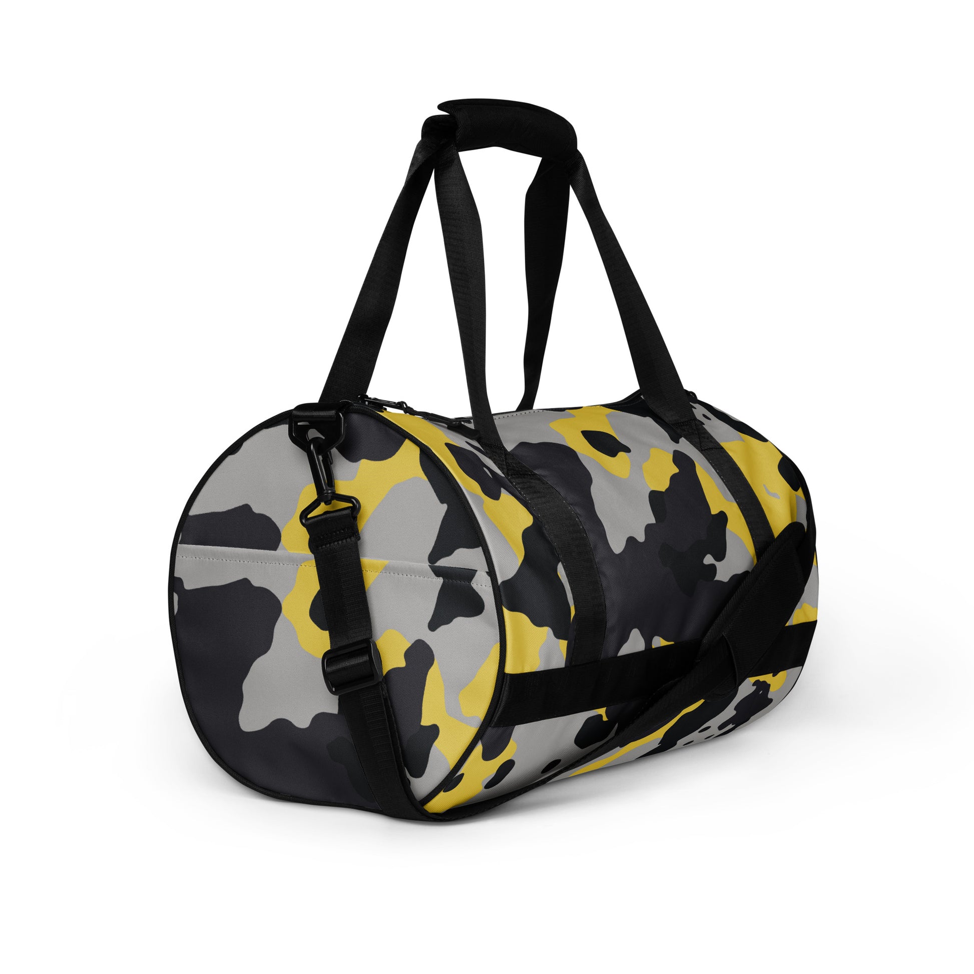 Camo Gym Bag | Yellow, Black & Silver Camouflage