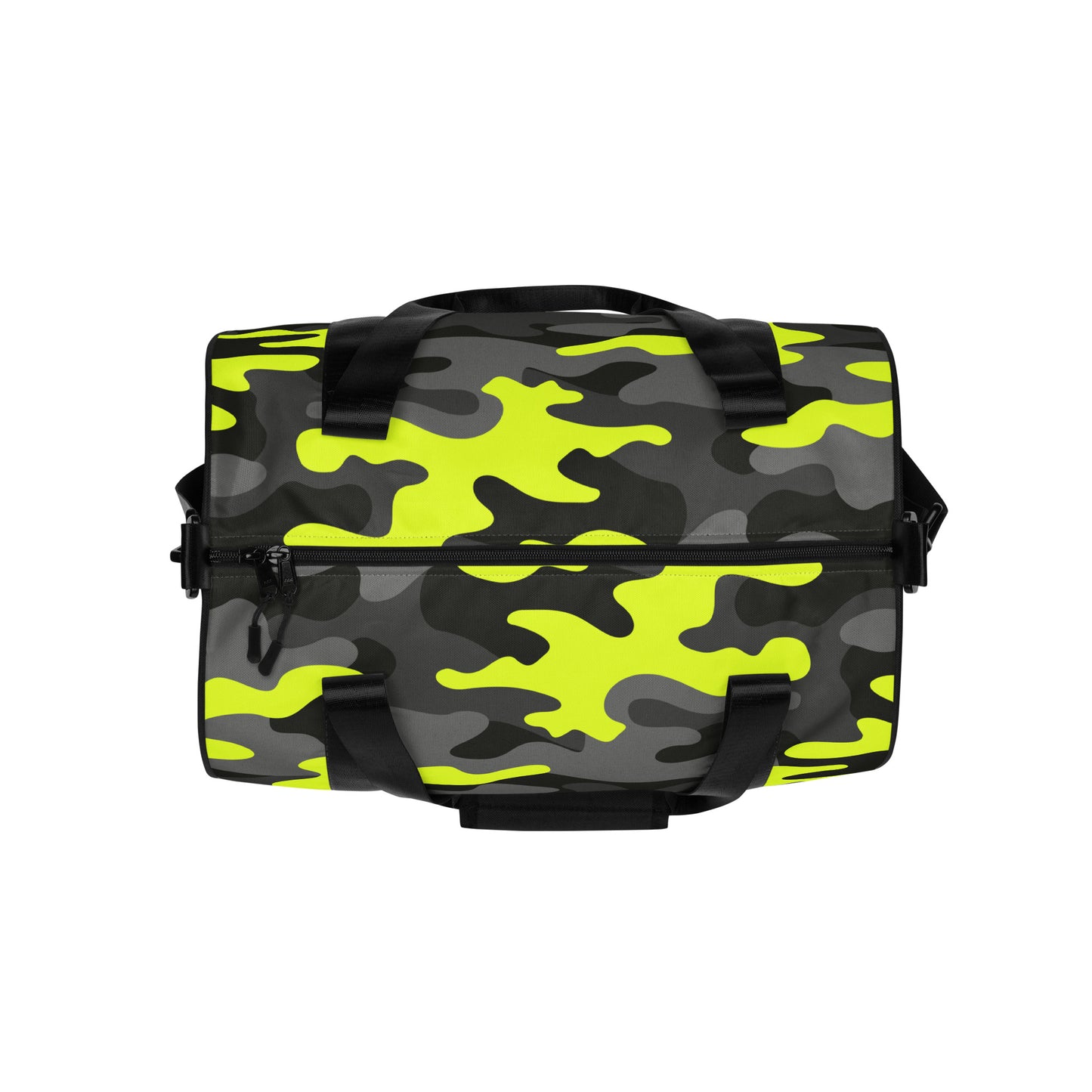 Camo Gym Bag | Black, Gray & Yellow Camouflage