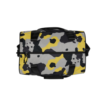 Camo Gym Bag | Yellow, Black & Silver Camouflage