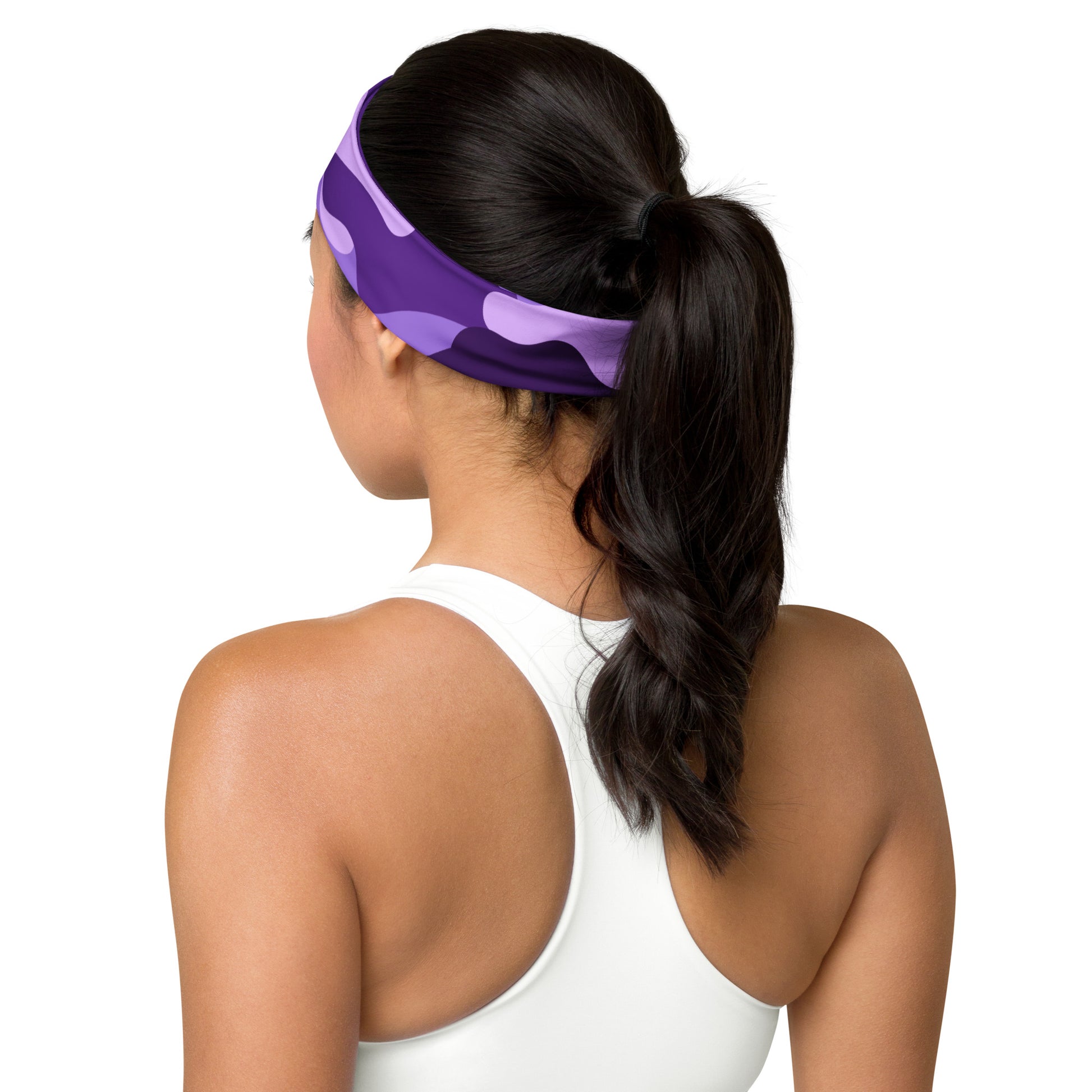 Camo Headband | Purple, Blue & Mauve Camouflage