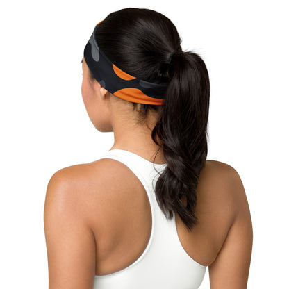 Camo Headband | Orange, Gray & Black Camouflage