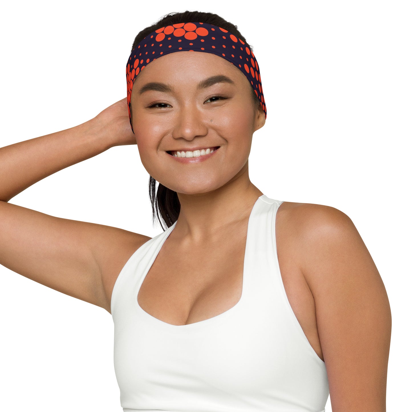 Camo Headband | Orange & Blue Digital Camouflage