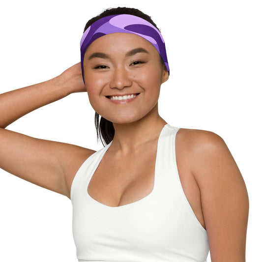 Camo Headband | Purple, Blue & Mauve Camouflage