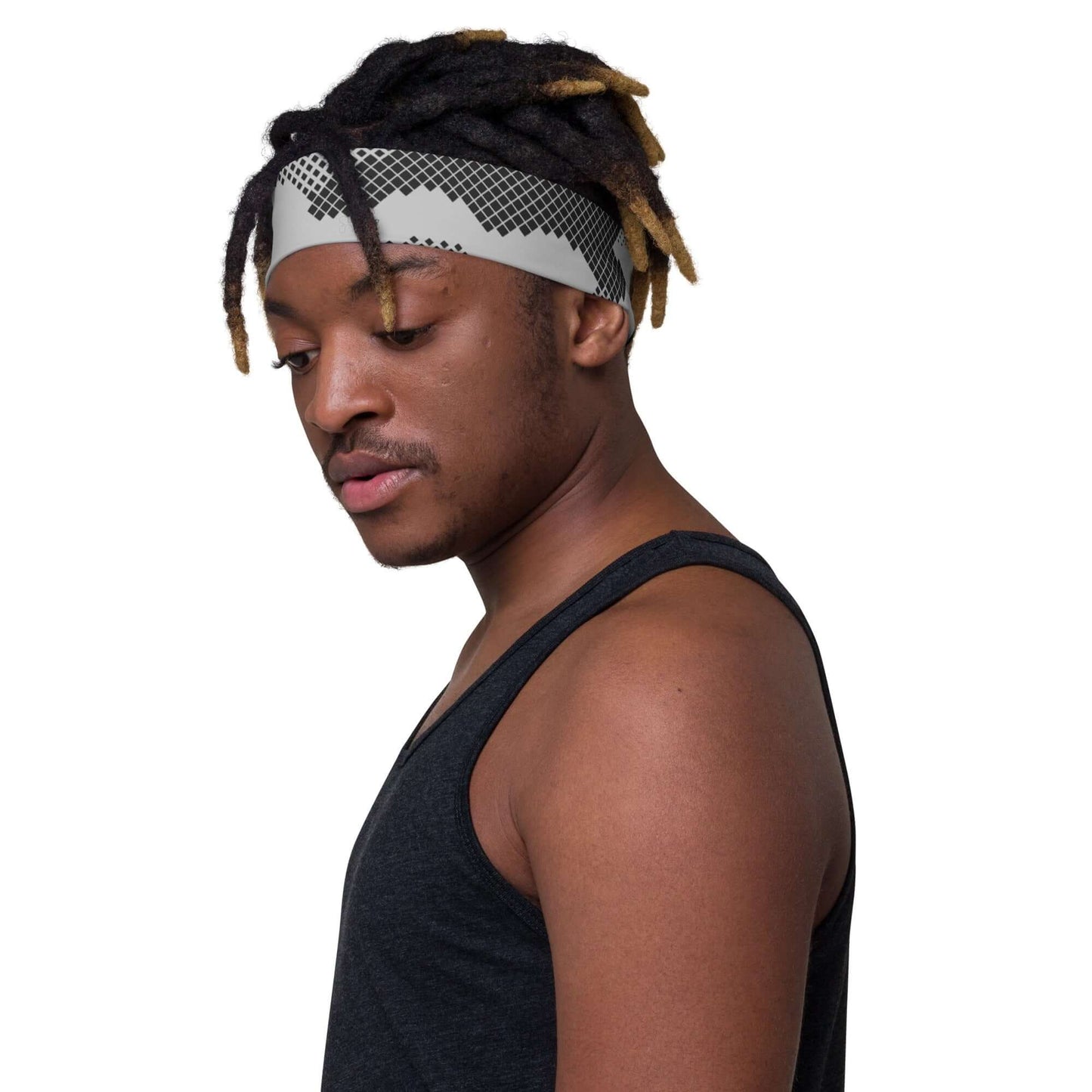 Camo Headband | Black & White Digital Camouflage