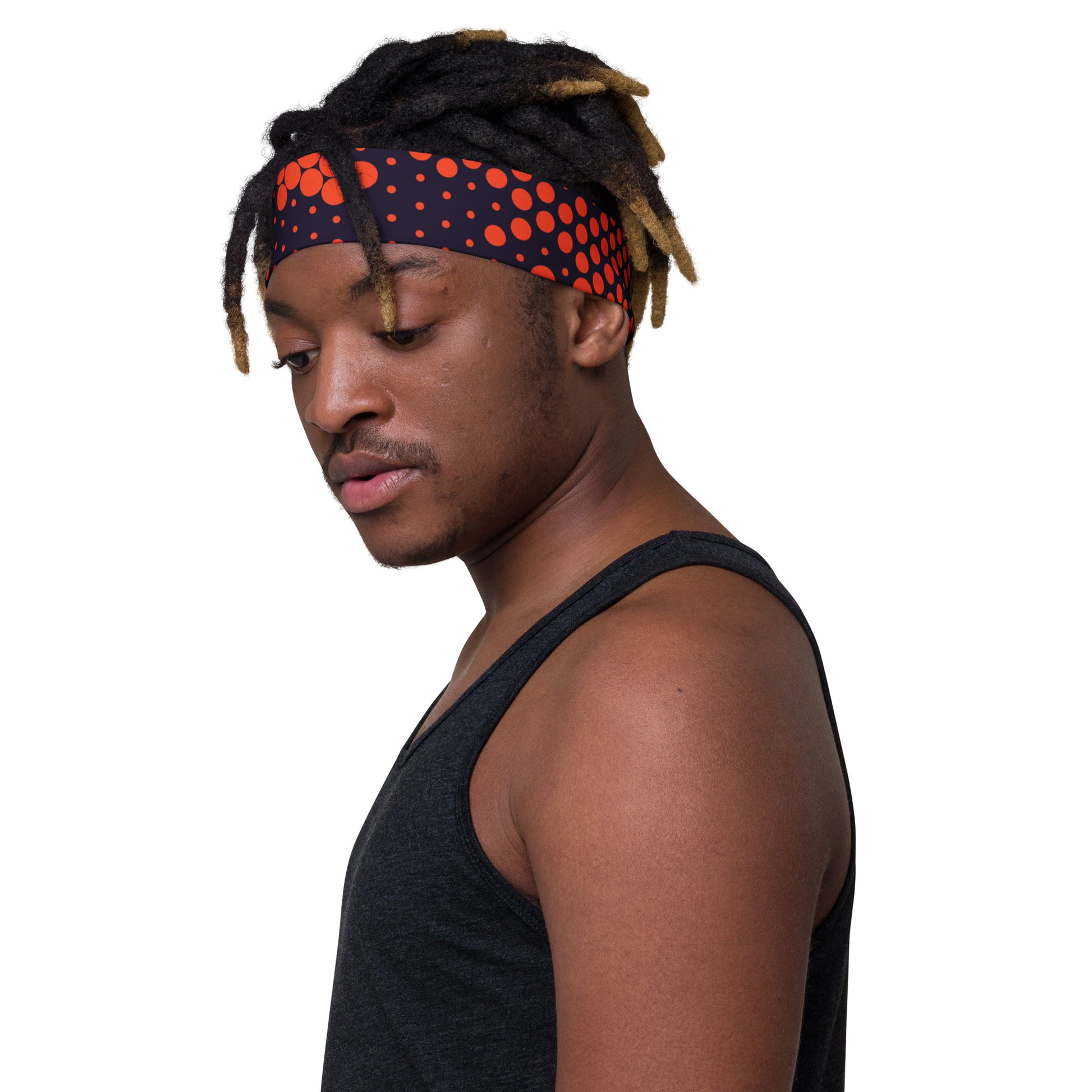 Camo Headband | Orange & Blue Digital Camouflage