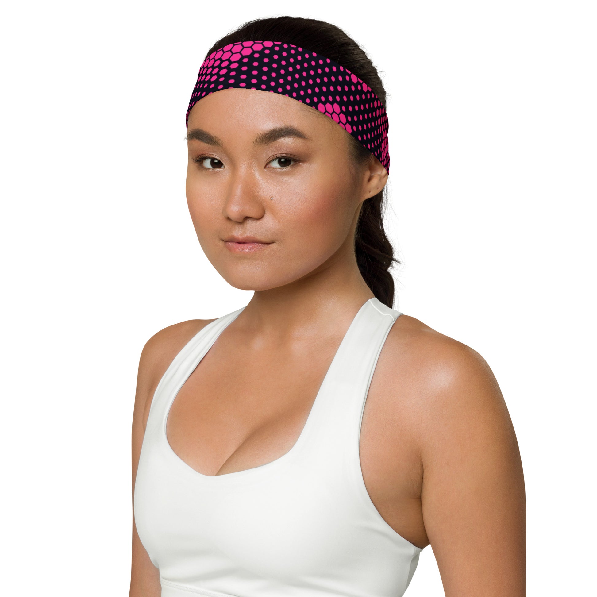 Camo Headband | Pink Digital Dotted Camouflage