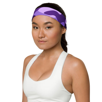 Camo Headband | Purple, Blue & Mauve Camouflage