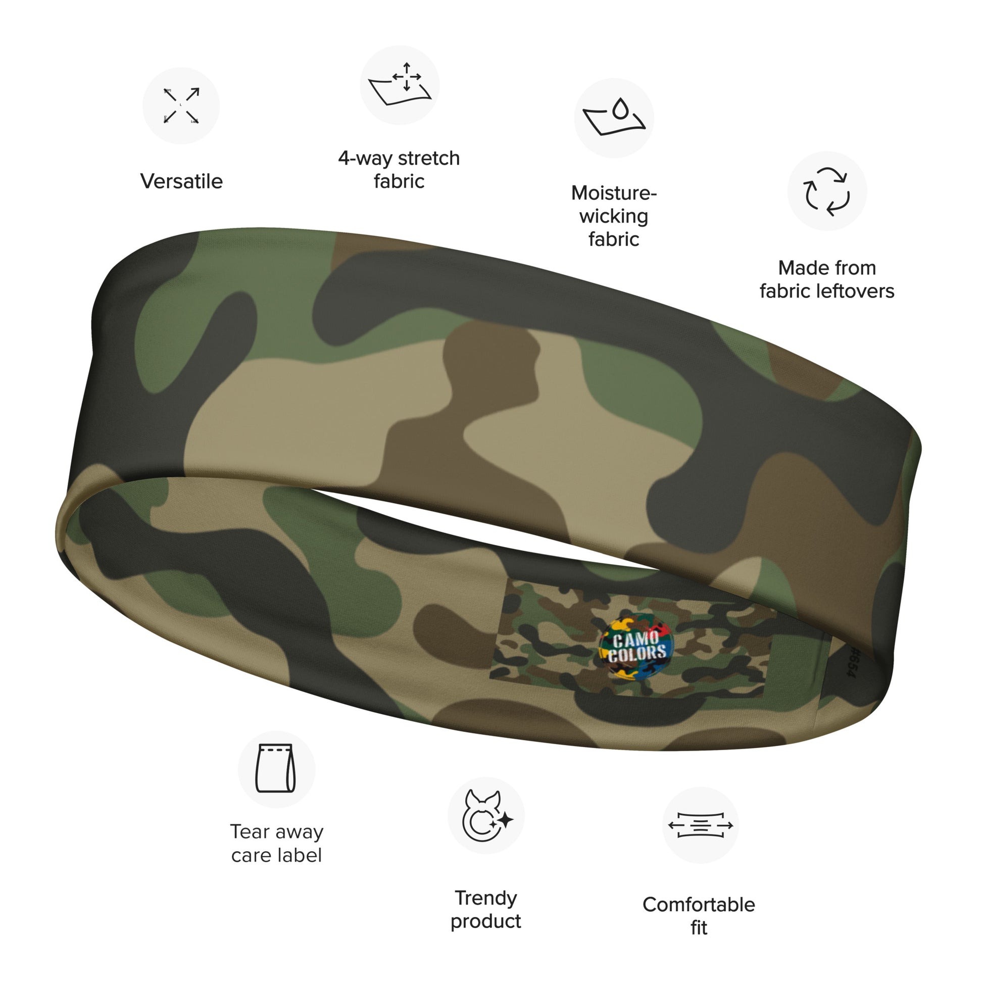 Camo Headband | Military Brown Camouflage