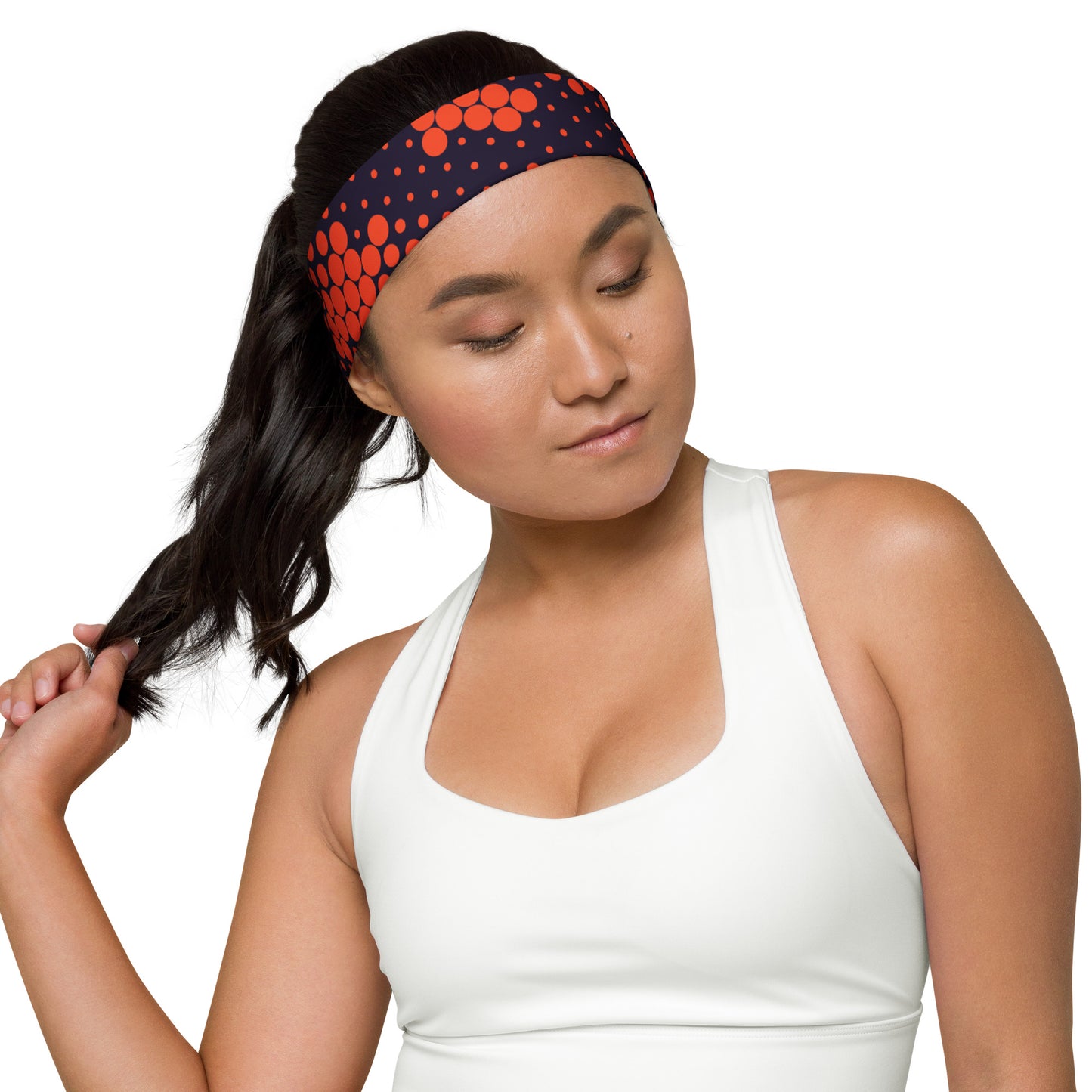 Camo Headband | Orange & Blue Digital Camouflage