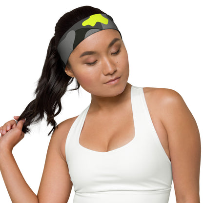 Camo Headband | Black, Gray & Yellow Camouflage