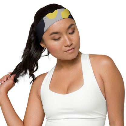 Camo Headband | Yellow, Black & Silver Camouflage