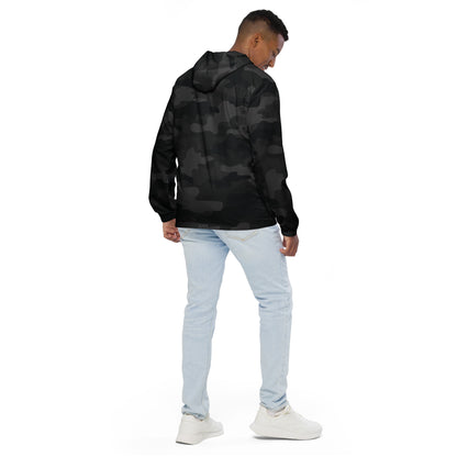 Camo Windbreaker For Men | Black