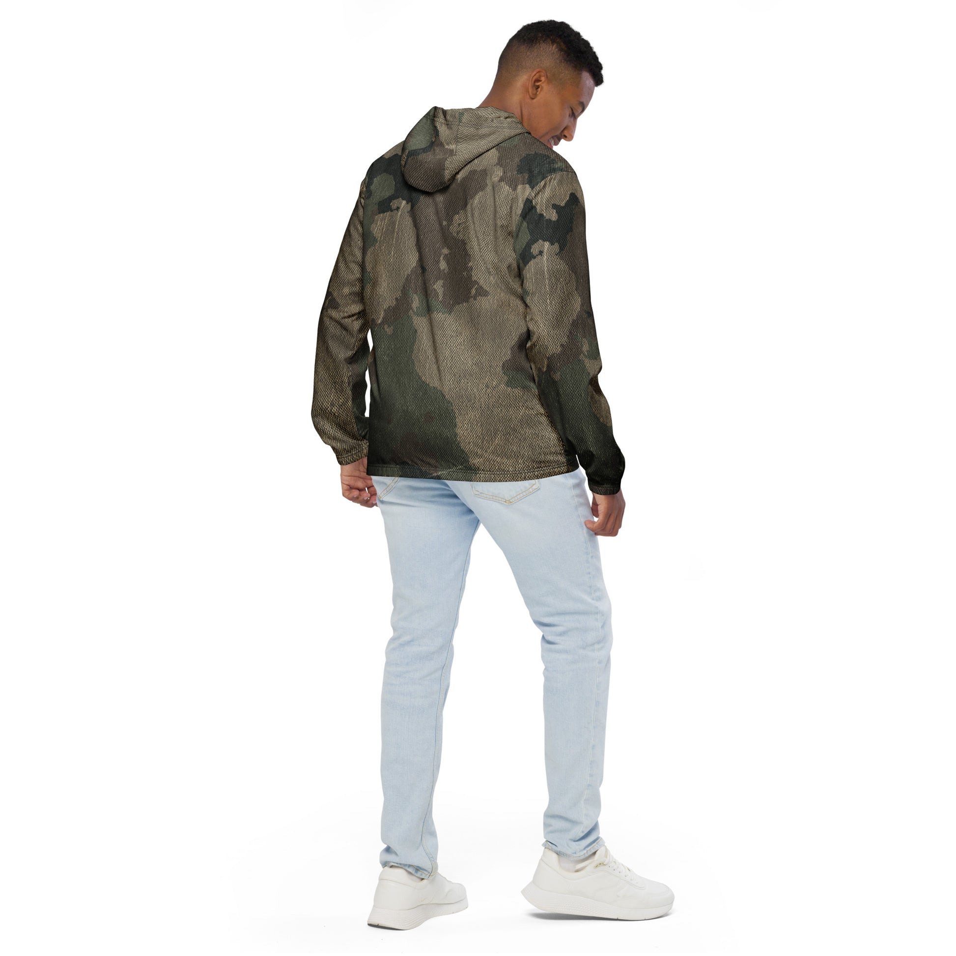 Camo Windbreaker For Men | Dirty Old Brown