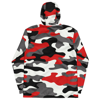 Camo Windbreaker For Men | Red, Black & White