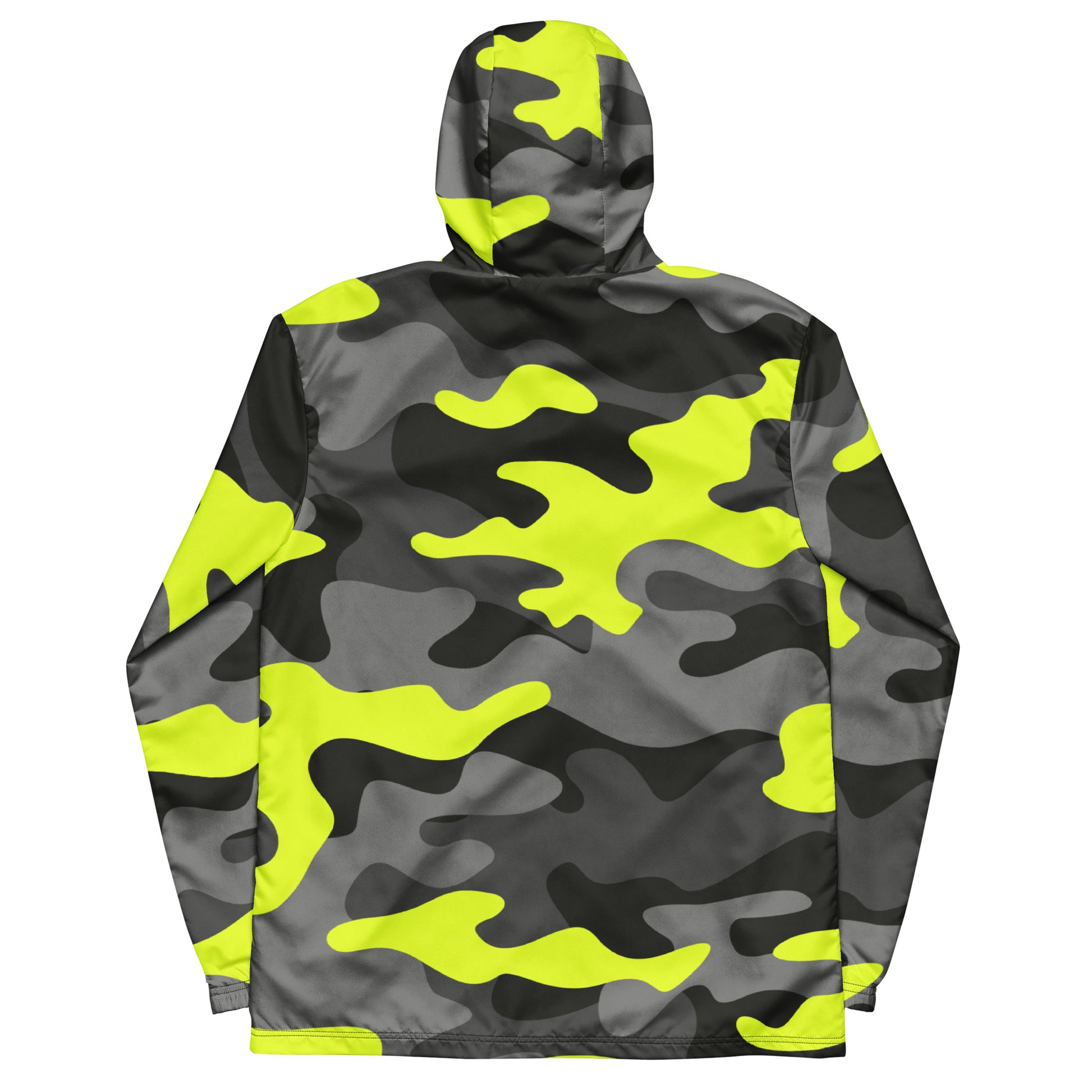 Camo Windbreaker For Men | Black, Gray & Yellow