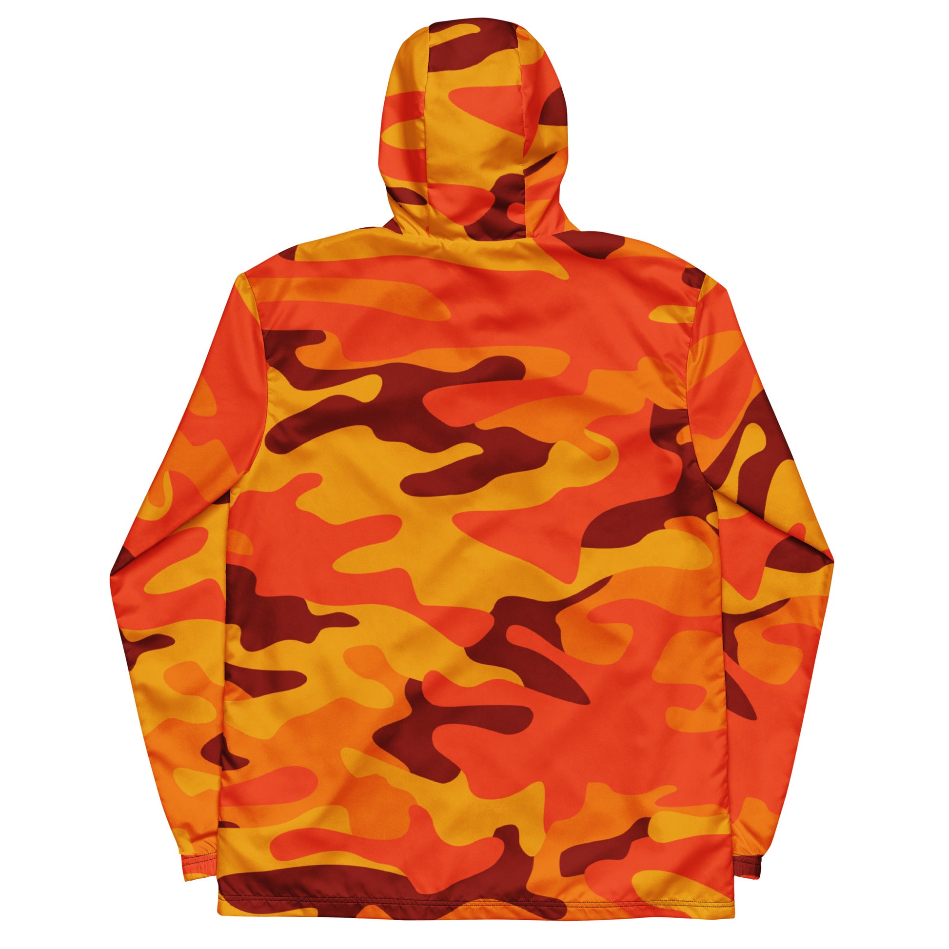 Camo Windbreaker For Men | Orange & Red