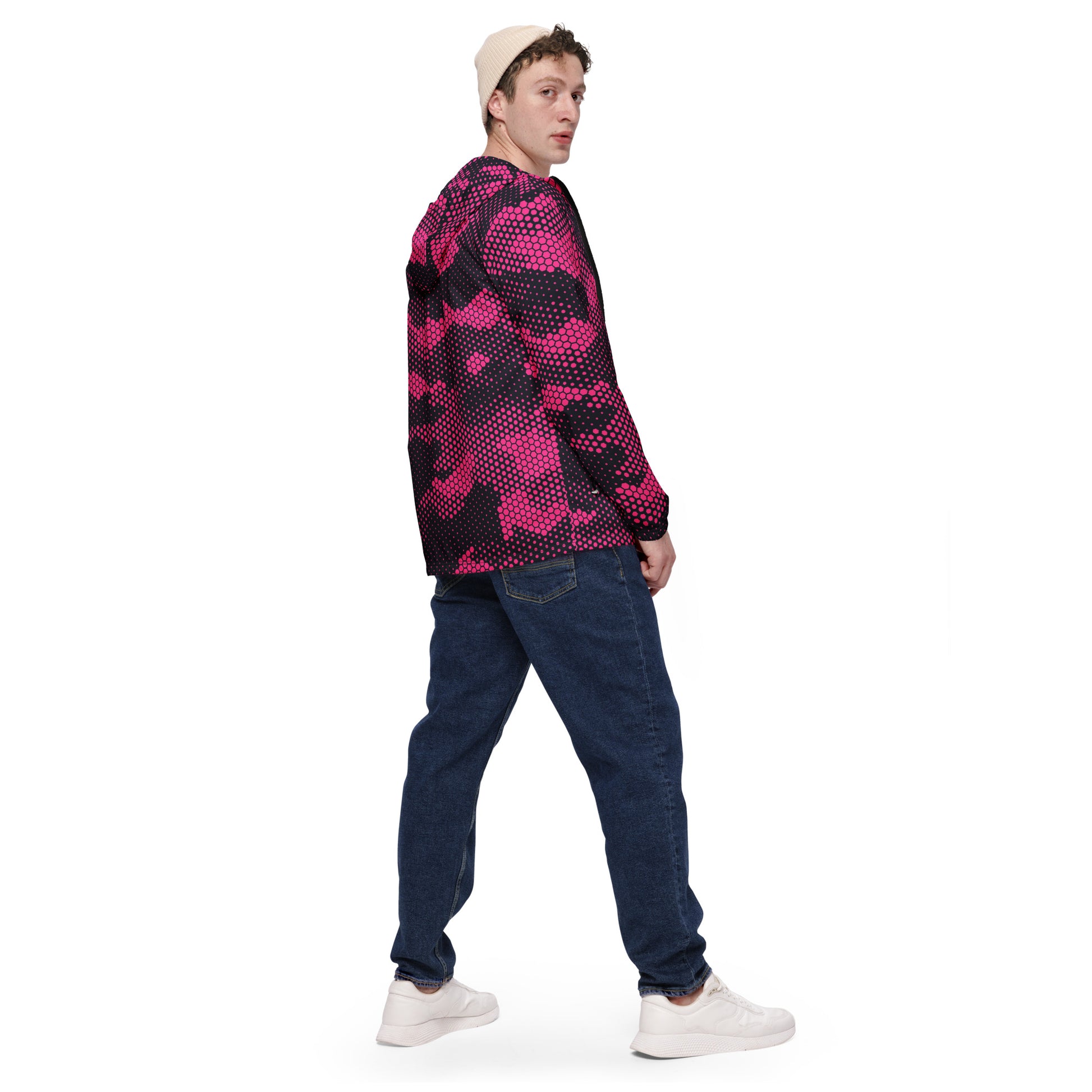 Camo Windbreaker For Men | Pink Digital