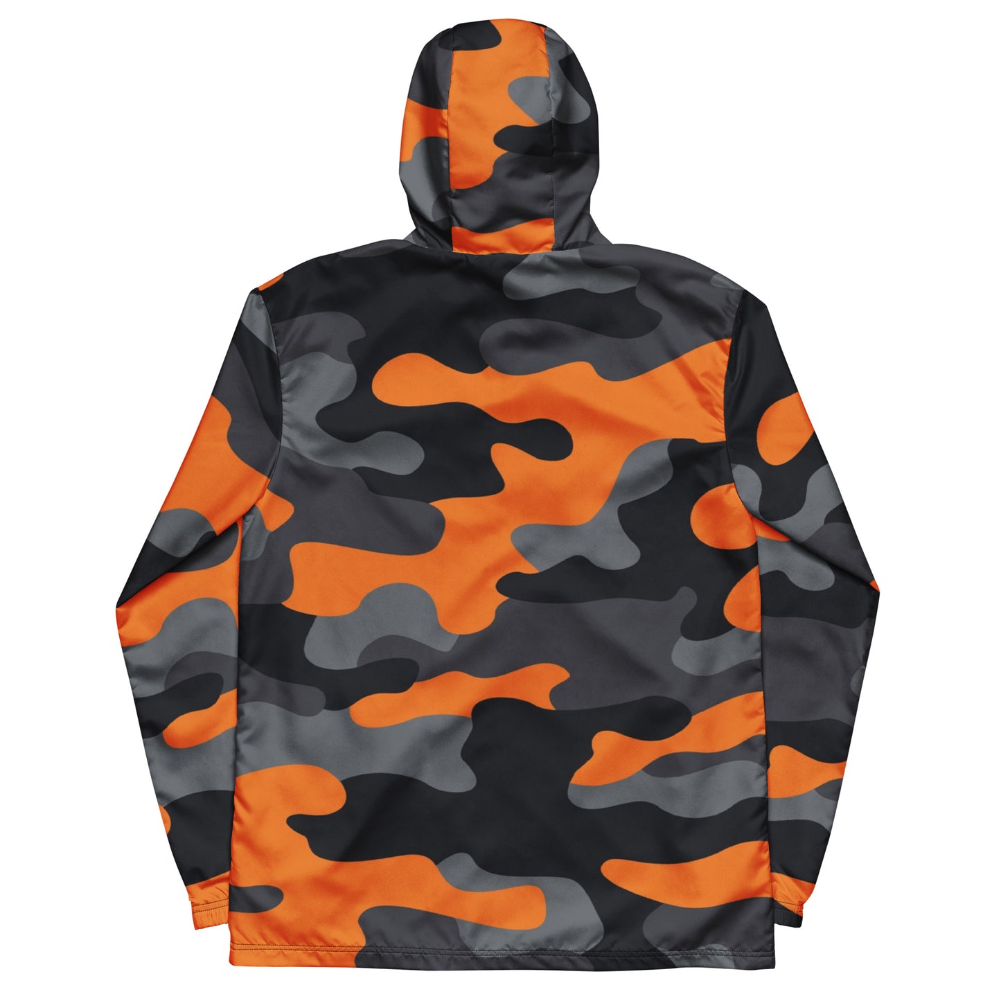 Camo Windbreaker For Men | Orange, Gray & Black