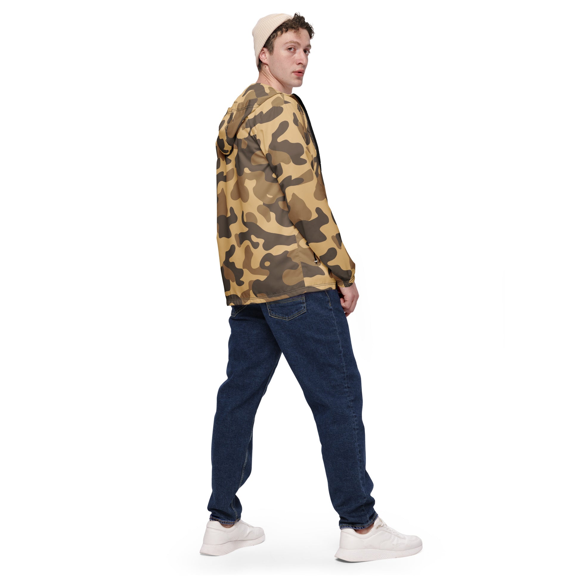 Camo Windbreaker For Men | Khaki