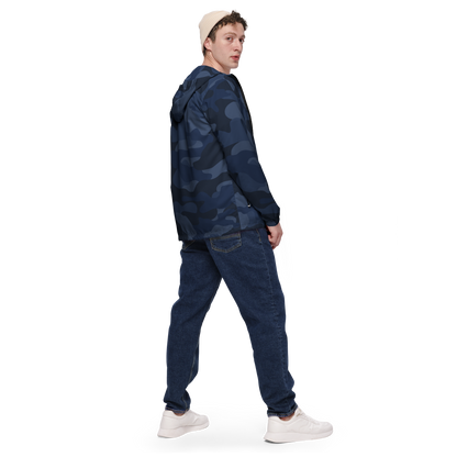 Camo Windbreaker For Men | Deep Blue