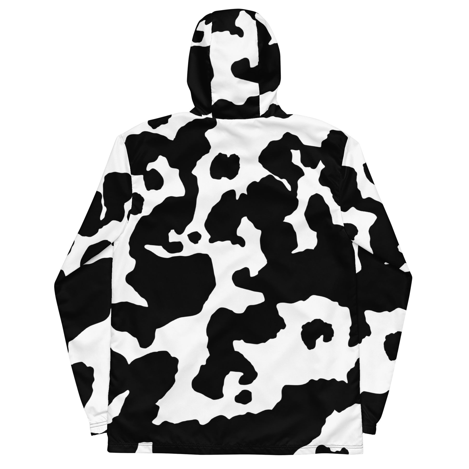 Camo Windbreaker For Men | Black & White Cow Skin