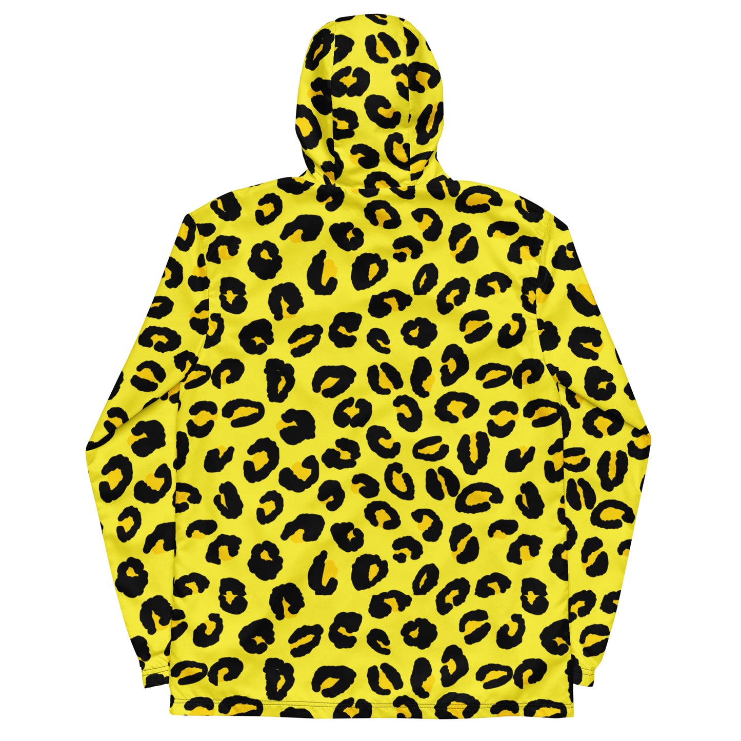 Windbreaker For Men | Black and Yellow Leopard Pattern