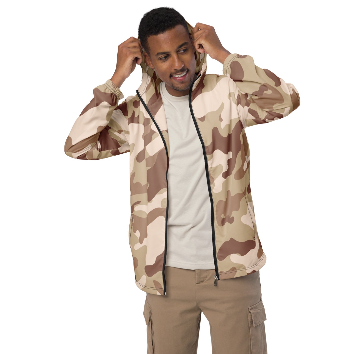 Camo Windbreaker For men | Desert Brown