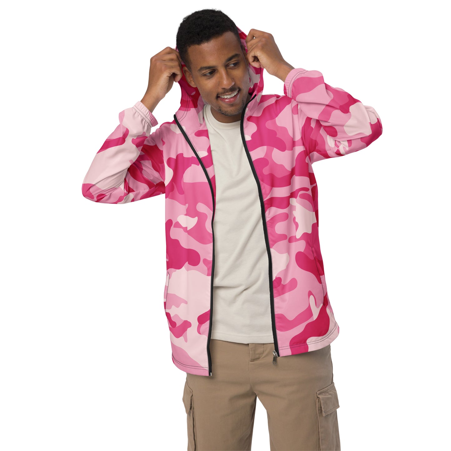 Camo Windbreaker For Men | Lavender Pink