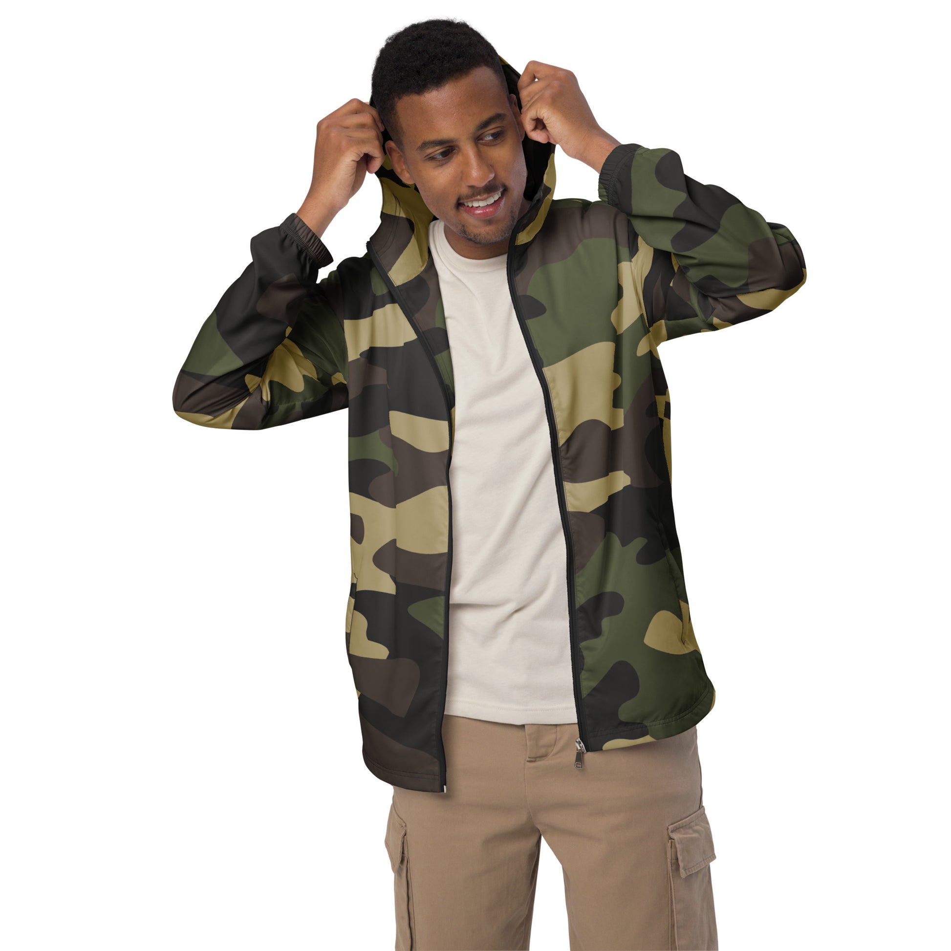 Camo Windbreaker For Men | Classic Green