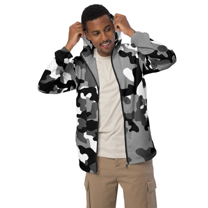 Camo Windbreaker For Men | Black, White & Gray