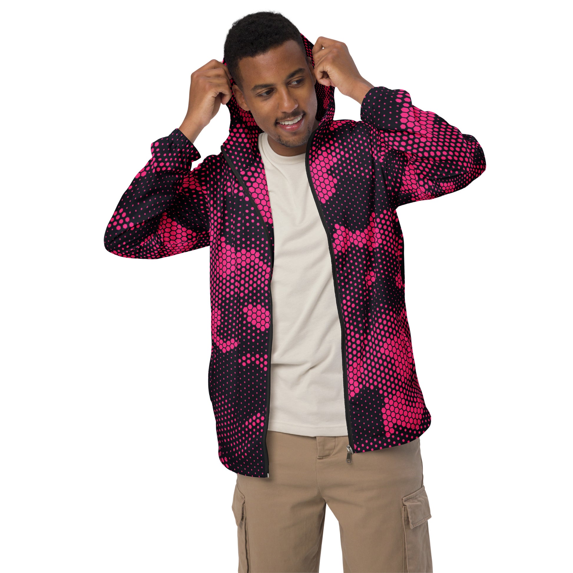 Camo Windbreaker For Men | Pink Digital