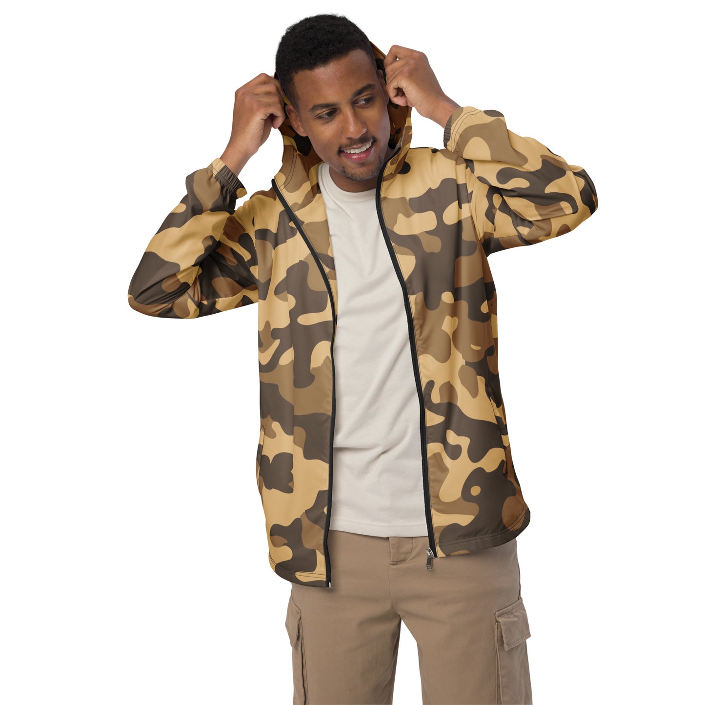 Camo Windbreaker For Men | Khaki