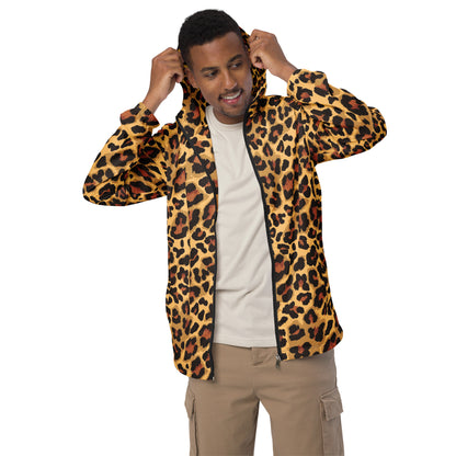 Windbreaker For Men | Classic Brown & Black Leopard Pattern