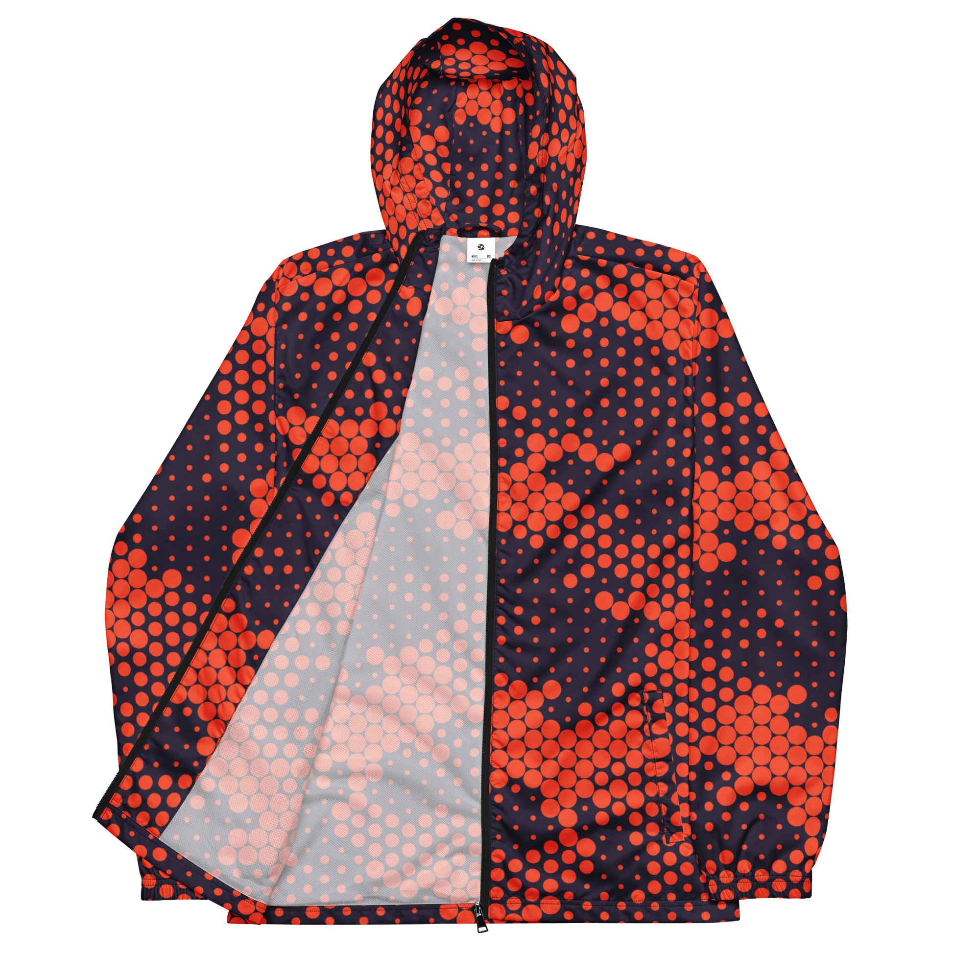 Camo Windbreaker For Men | Orange & Blue Digital