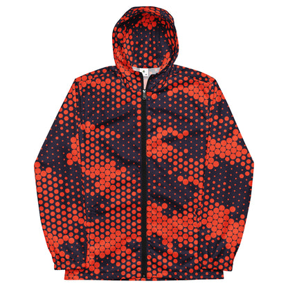 Camo Windbreaker For Men | Orange & Blue Digital