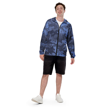 Camo Windbreaker For Men | Denim Blue