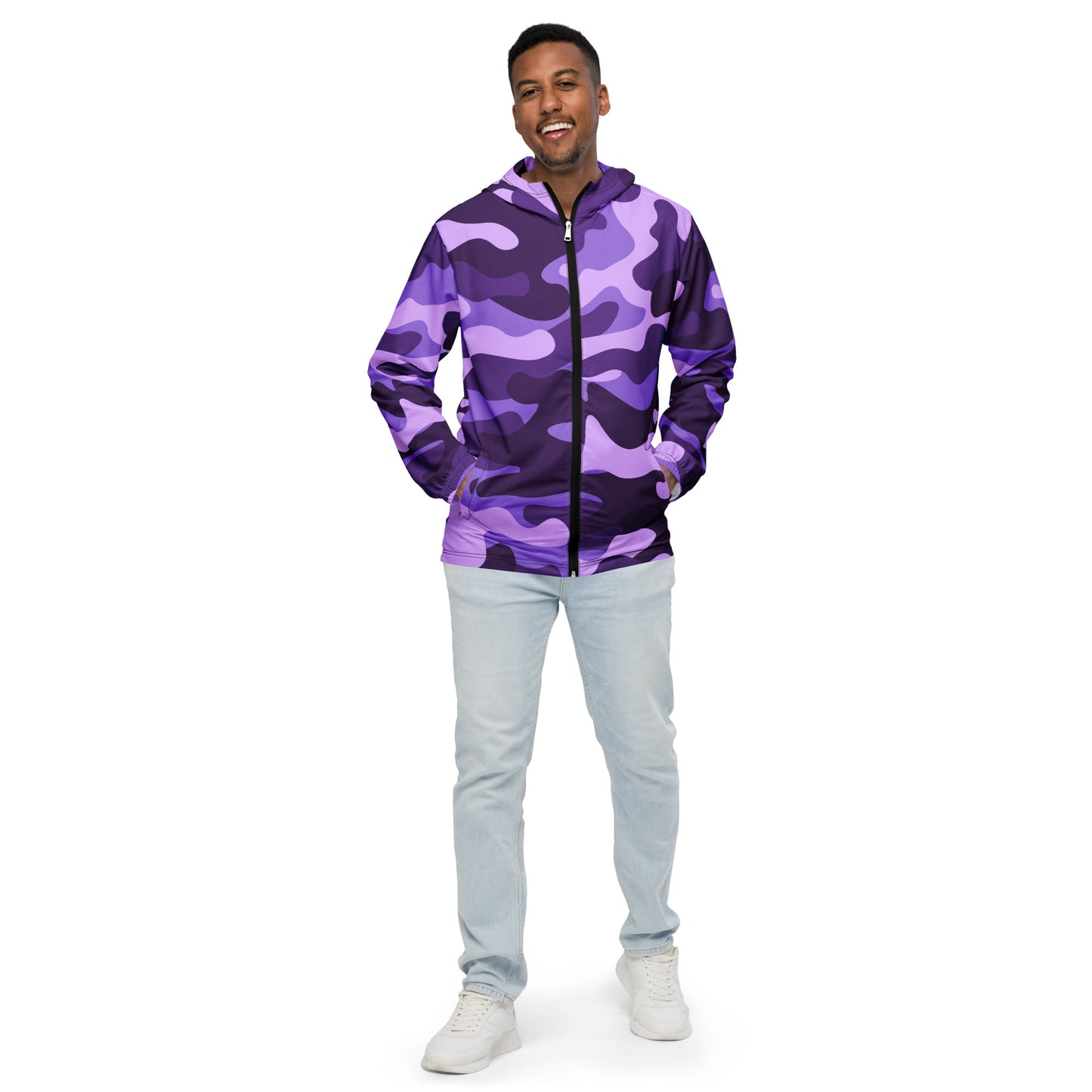 Camo Windbreaker For Men | Purple, Blue & Mauve